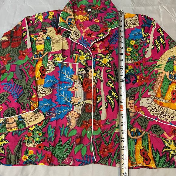 Vibrant Multicolor Pajama Top - Picture 8 of 8